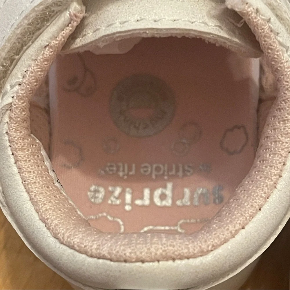 Surprize by Stride Rite “Kellyn” Infant Sandals White/Silver Sparkle